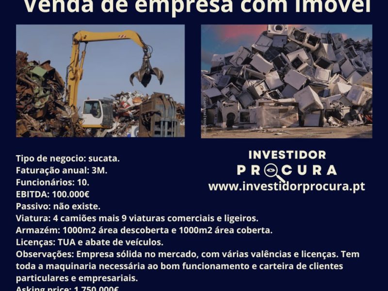 Empresa de sucata para venda